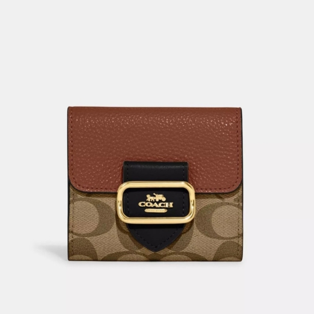 Coach Small Morgan Wallet In Colorblock Signature